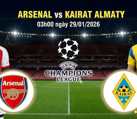 Soi kèo Arsenal vs Kairat Almaty, 3h00 ngày 29/1