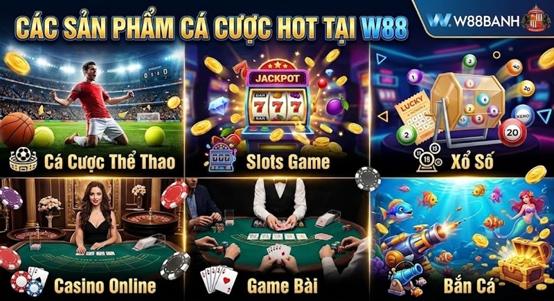 Các sản phẩm cá cược HOT tại fun88